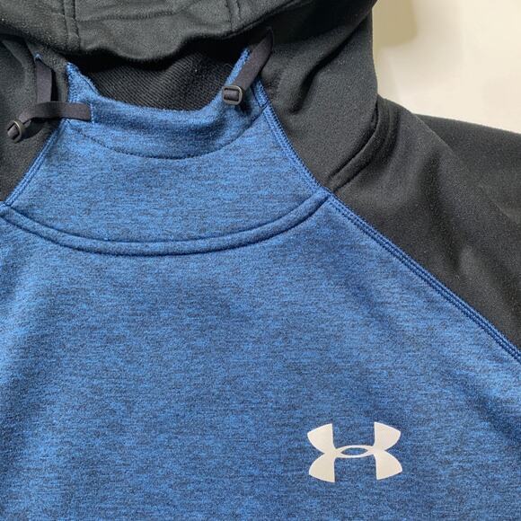 Under Armour Hoodie Mens Large Tech Terry Loose Pullover Funnel Neck Sweatshirt - Picture 5 of 9